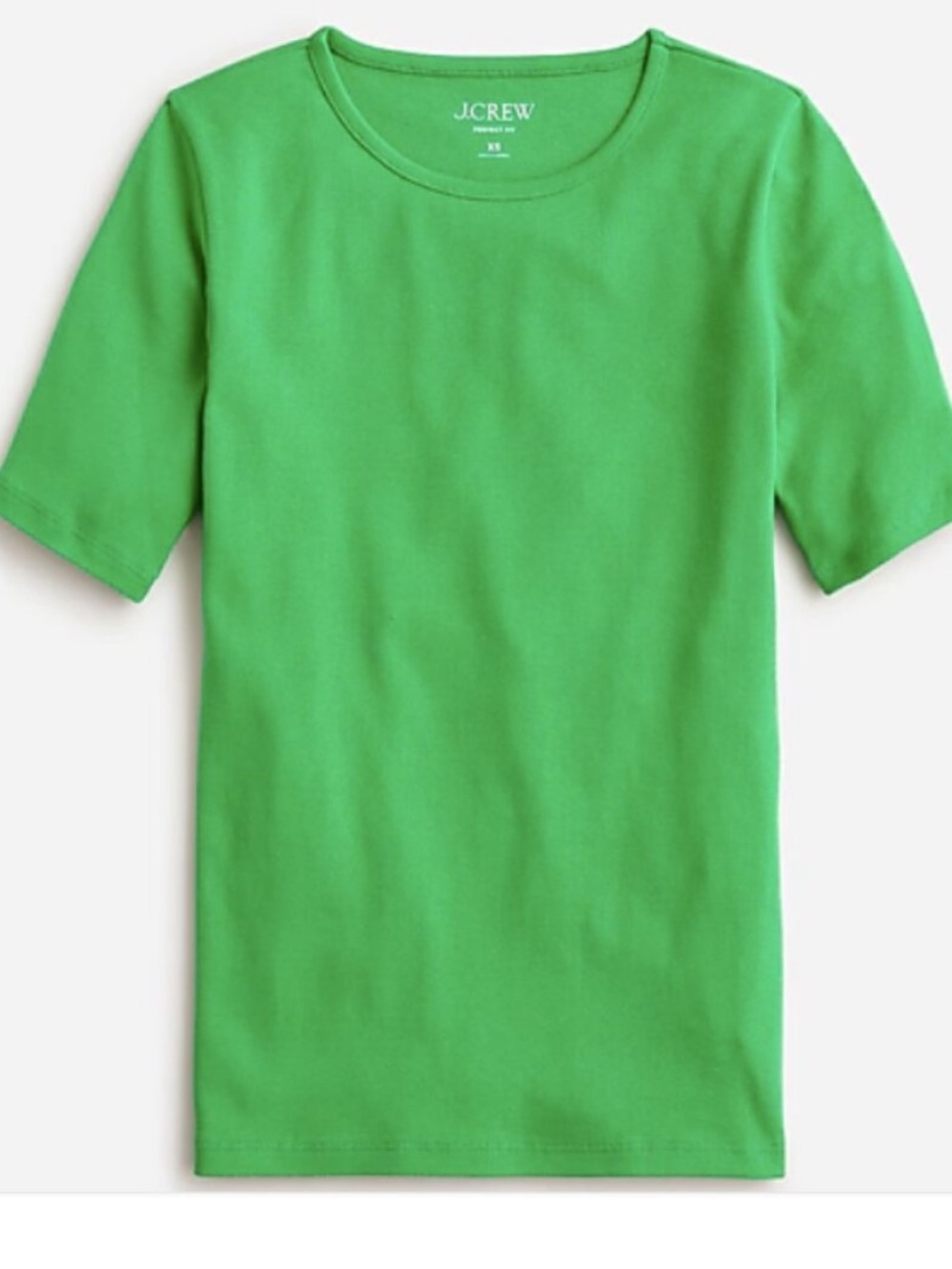 J.Crew GREEN Slim perfect-fit T-shirt size XS
